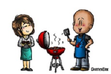 Young Adult Cook Out