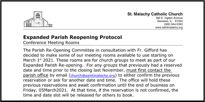 Reopening Meeting Rooms March 1